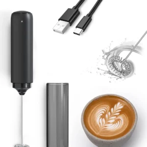 Electric Milk Frother USB Rechargeable - 3 Speed