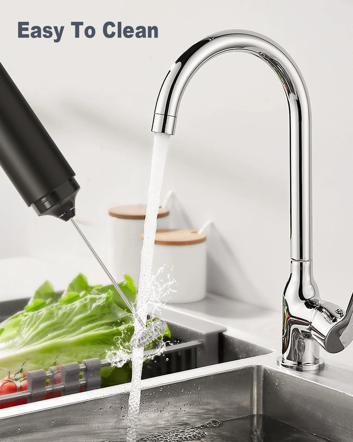 Electric Milk Frother USB Rechargeable - 3 Speed - Image 3