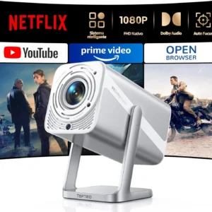Mini Portable Projector 1080p WiFi Bluetooth